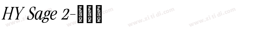 HY Sage 2字体转换